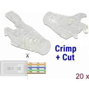 Delock 86455 Trekontlastingshoes voor RJ45 Crimp+Cut-stekker 20 stuks