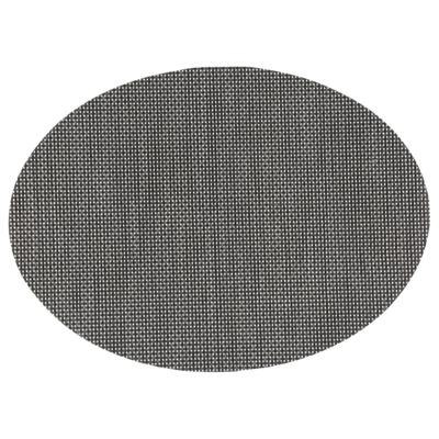 Placemat Maoli - ovaal - zwart - 48 x 35 cm - kunststof - onderlegger Placemat Maoli - ovaal - zwart - 48 x 35 cm - kunststof - onderlegger