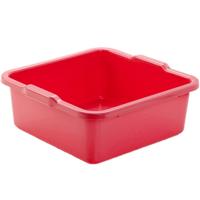 Afwasbak - kunststof - vierkant -11L - rood - 36 x 35 x 13 cm - Huishouden