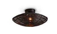 Plafondlamp Tanami Rotan zwart - S
