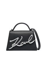 Karl Lagerfeld sac à bandoulière Signature en cuir - Noir - thumbnail