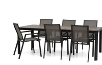 Trestino diningset gironde 220 nancy antraciet