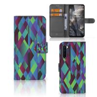 OnePlus Nord | Book Case | Abstract Green Blue