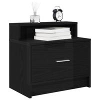 Nachtkastjes 2 st met lade 51x31x47 cm zwart eikenkleurig