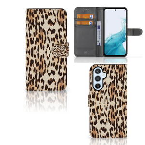 Samsung Galaxy A54 5G Telefoonhoesje met Pasjes Leopard