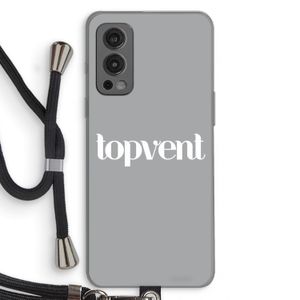 Topvent Grijs Wit: OnePlus Nord 2 5G Transparant Hoesje met koord