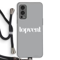 Topvent Grijs Wit: OnePlus Nord 2 5G Transparant Hoesje met koord