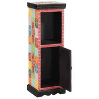 Ladekast met plank Multikleur 30 x 30 x 90 cm Massief mangohout