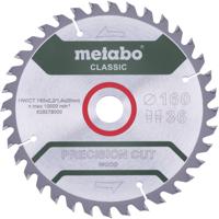 Metabo PRECISION CUT WOOD CLASSIC 628278000 Cirkelzaagblad 160 x 20 x 1.4 mm Aantal tanden: 36 1 stuk(s)