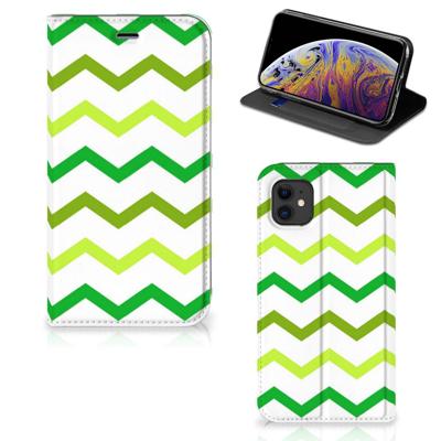 Apple iPhone 11 | Hoesje met Magneet | Zigzag Groen