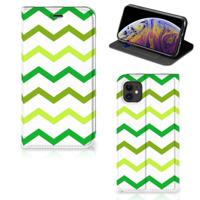 Apple iPhone 11 | Hoesje met Magneet | Zigzag Groen