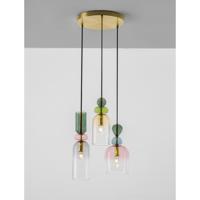 Lyora Gekleurde hanglampMurano 3-lichts - 9009237