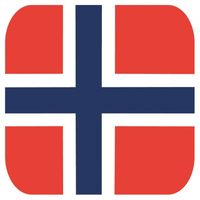 Glas viltjes met Noorse vlag 15 st - thumbnail