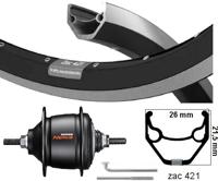 Kgs achterwiel 28inch (622) zac 421 zw/zilver nexus7 rb zwart Kgs achterwiel 28inch (622) zac 421 zw/zilver nexus7 rb zwart