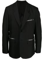 Mastermind World blazer boutonné à patch logo - Noir