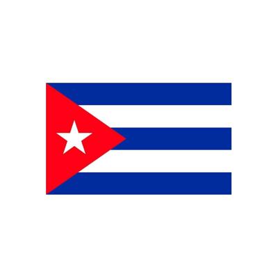 Vlag van Cuba stickers - 7.5 x 10 cm - Binnen/buiten