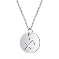 Sterrenbeeld Boogschutter Dames Ketting Zilverkleurig Ronde Hanger