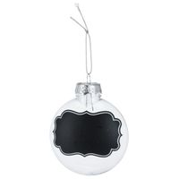 Transparante Kerstballen met Krijtlabels, 5st. - thumbnail