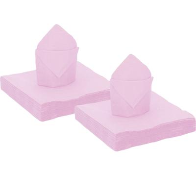 Santex Feest servetten - 40x stuks - lichtroze - 40 x 40 cm - papier