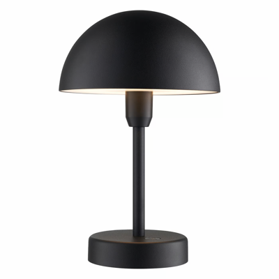 Tafellamp zwart Ellen oplaadbaar led 25 cm