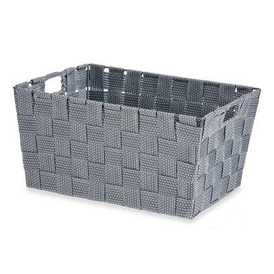 Kast/badkamer opbergmandjes - zilvergrijs - 30 x 20 x 14 cm - opbergmanden