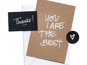 Lief voor elkaar - Wenskaart set - 'Love' - Wenskaart + mini + sticker - Love Thanks, you are the best