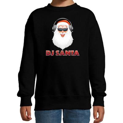 Foute kersttrui / sweater - DJ Santa / Kerstman - zwart - voor kinderen - stoere kerstkleding Foute kersttrui / sweater - DJ Santa / Kerstman - zwart - voor kinderen - stoere kerstkleding
