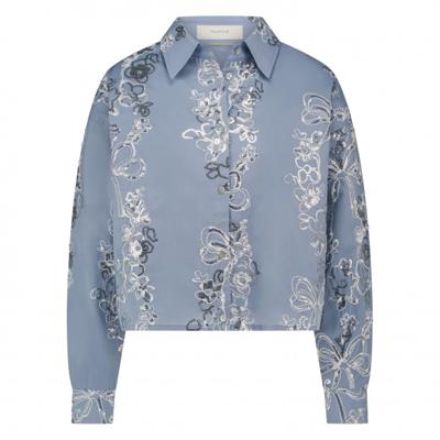 Nukus - Blauw | Dames | Blouse | Blauw | XXL | regular | Kamst mode