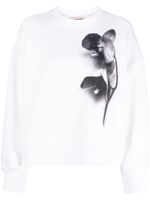 Alexander McQueen sweat Photographic Orchid en coton - Blanc