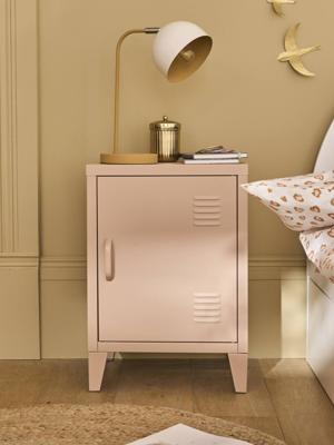 Nachttafel 1 metalen deur rozen