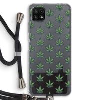 Weed: Samsung Galaxy A22 5G Transparant Hoesje met koord