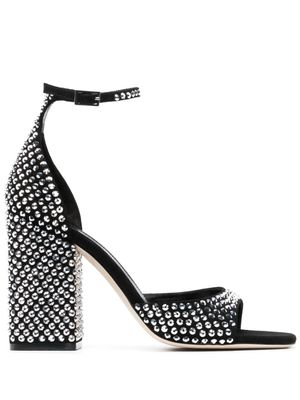 Paris Texas sandales Holly Fiona 100 mm en daim - Noir