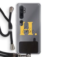 Amber Script: Xiaomi Mi Note 10 Transparant Hoesje met koord