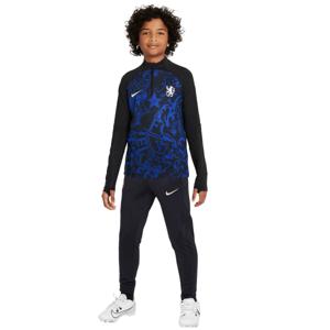 Nike Chelsea Strike Trainingspak 1/4-Zip 2023-2024 Kids Zwart Blauw Wit