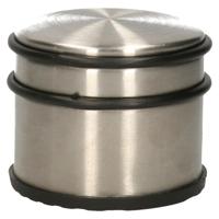Benson Deurstopper - RVS - rond - D9 x H7 cm - 1 kg - met rubberen ringen
