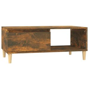 The Living Store Scandinavische salontafel - 90 x 50 x 36.5 cm - gerookt eiken