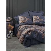 Beddengoedset - 1 dekbedovertrek 220 x 240 cm + 2 kussenslopen 60 x 60 cm - 100% katoen satijn - Blauw