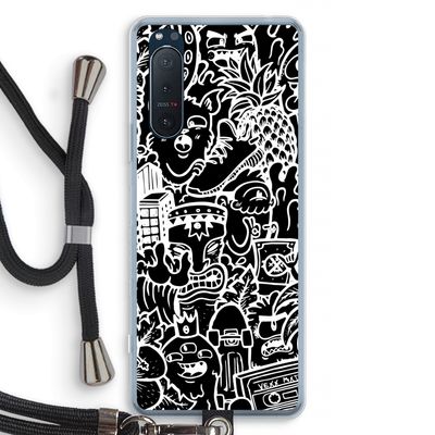 Vexx Black Mixtape: Sony Xperia 5 II Transparant Hoesje met koord