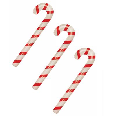 Kerst decoratie - 3x stuks - opblaasbare snoepstok - zuurstok - 90 cm - pvc