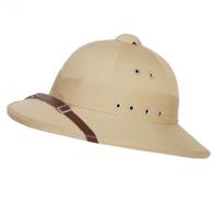 Tropenhelm - volwassenen - bruin - kunststof - jungle en safari verkleedaccessoire