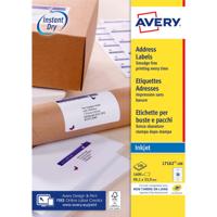 Etiket avery j8162-100 99.1x33.9mm wit 1600st