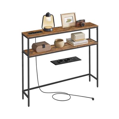 Smalle Consoletafel met Planken voor Hal en Woonkamer