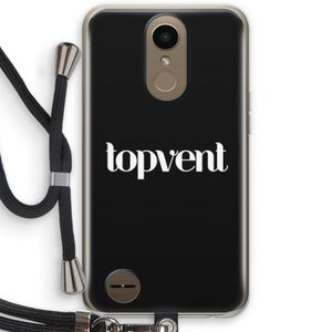 Topvent Zwart: LG K10 (2017) Transparant Hoesje met koord
