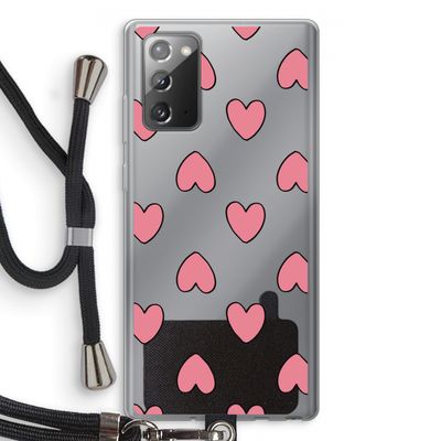 Ondersteboven verliefd: Samsung Galaxy Note 20 / Note 20 5G Transparant Hoesje met koord