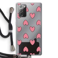 Ondersteboven verliefd: Samsung Galaxy Note 20 / Note 20 5G Transparant Hoesje met koord