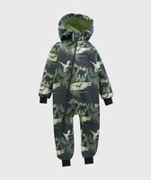 Waterproof Softshell Overall Comfy Dino Shadows Jumpsuit - thumbnail