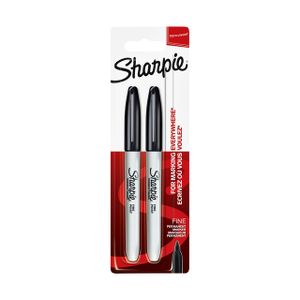 Viltstift Sharpie rond 0.9mm zwart blister ÃƒÆ’ 2 stuks