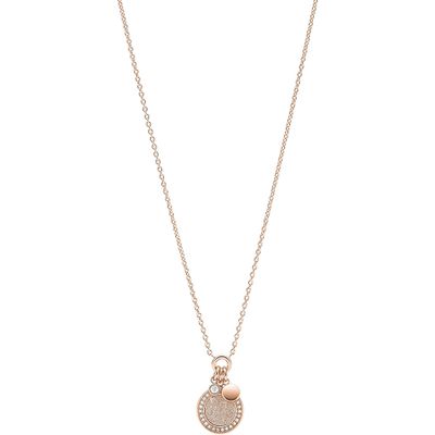 Fossil JF03265791 Ketting Classics staal rosekleurig-roze 46-51 cm