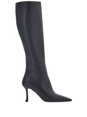 Ferragamo bottines en cuir à bout pointu - Noir