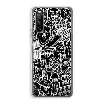 Vexx Black Mixtape: Sony Xperia 10 III Transparant Hoesje